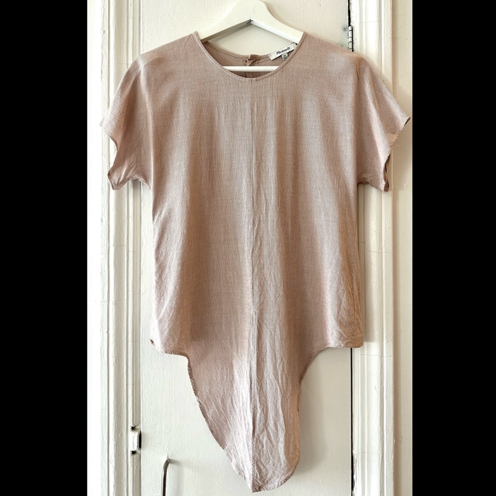 Madewell pinstripe blouse, tie in the front, extra small